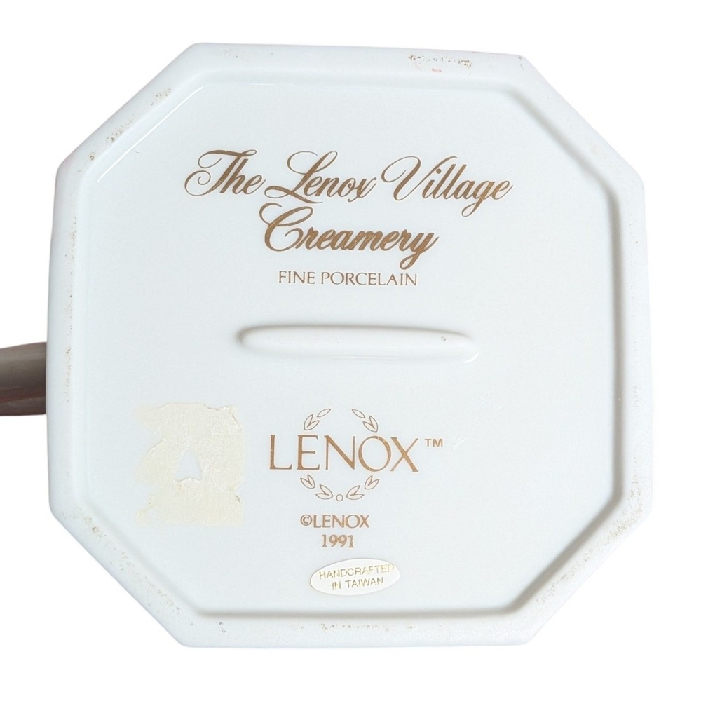 VTG 1991 Lenox Village Creamery Fine Porcelain Collectible Creamer w/ Lid - Picture 10 of 10
